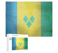 Flag of Saint Vincent And The Grenadines Wooden Jigsaw Puzzles for Adults Challenge Intelligent Picture Puzzle Games Gift for Family