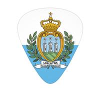 Flag of San Marino print Celluloid Guitar Plectrums for Acoustic Guitar Bass,Guitar Picks with Organizer Box