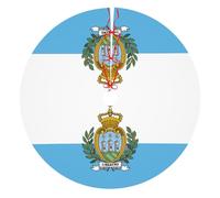 Flag Of San Marino Print Christmas Tree Skirt, Winter Xmas Tree Mat Decorations For Home Party Holiday Decorations
