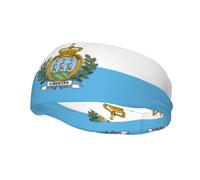 Flag Of San Marino Print Running Headband For Men Women Workout Sweatbands Sports Moisture Wicking Headbands