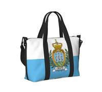 Flag of San Marino Print Travel Duffle Bag,Handheld Shoulder Weekender Overnight Bag for Travel,Gym,Yoga