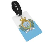 Flag of San Marino Printed Backpack ID Labels Versatile Suitcase Tags for Golf Bags and Musical Instrument