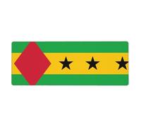 Flag of Sao Tome and Principe Mouse Pad 11.8x31.5 in. Non-Slip Base for RGB Keyboard, Mouse and Laptop, Suitable for Gaming and Office.