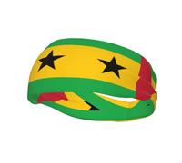 Flag Of Sao Tome And Principe Pattern Sports Sweatband Headscarf Head Bands For Women Men Suitable For Running Yoga Fitness Football