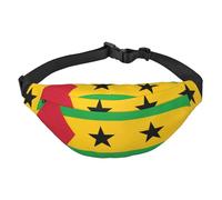 Flag of Sao Tome and Principe Travel Fashion Waist Bag, Suitable for Sports, Running, Cycling, Traveling, Fishing Boys Large Crossbody Waist Bag,