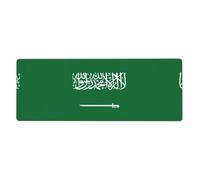 Flag of Saudi Arabia Premium Spill-Proof Stain-Resistant Cloth Gaming Mouse Pad 800 X 300 X 3 Mm Long Desk Pad