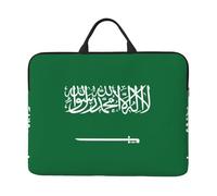 Flag of Saudi Arabia Print 14in Laptop Case Sleeve Bag â€“ Padded for Protection, Portable Handle & Smooth Zipper