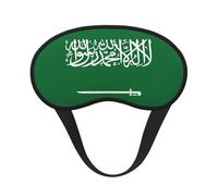 Flag of Saudi Arabia Print Black Out Eye Mask for Sleeping Airplane, Sleep Mask Polyester for Home and Travel