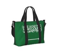 Flag of Saudi Arabia Print Travel Duffle Bag,Handheld Shoulder Weekender Overnight Bag for Yoga,Gym,Travel
