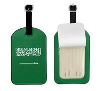 Flag of Saudi Arabia Print Travel Luggage Tags Elegant Luggage Tag 4.3 x 2.76 Inch for Suitcases Accessory
