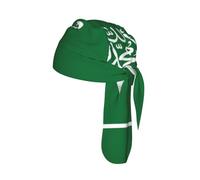 Flag of Saudi Arabia Printed Do Rag Cap, Quick Dry Mesh Cycling Cap Helmet Liner for Biking Running Hiking