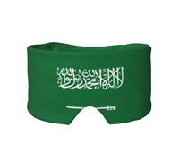 Flag of Saudi Arabia Printed Sleeping Blindfold, Padded Ear Warmer Mask, Adjustable Head Wrap, for Deep Relaxation