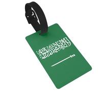 Flag of Saudi Arabia Printed Travel Bag Labels Unique Suitcase Identifiers with Personal Information Column