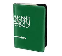 Flag of Saudi Arabia Printing Fashion Passport Holder Personalized Printed Cowhide Id Holder Travel Passport Cover 5.5 in