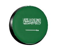 Flag Of Saudi Arabia Tire Cover 14-17in Wheel Tyr Diametertrailer Car Truck Pvc Waterproof Dustproof Protection