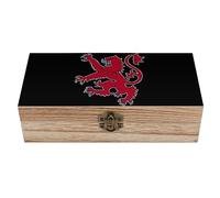 Flag of Scotland Lion Rampant Little Box with Hinged Lid Keepsake Box Wooded Storage Case Gift for Women Jewelry