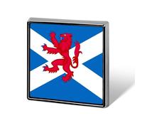 Flag of Scotland with Lion Rampant Custom Lapel Pins Square Brooch Tie Suit Dress Accessories for Men Women Wedding Birthday