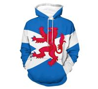 Flag of Scotland with Lion Rampant Men's Sweatshirt Lightweight Pullover Hoodie with Pocket Casual Sweatshirts for Women