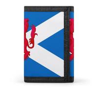 Flag of Scotland with Lion Rampant Printed Trifold Wallets Front Pocket Wallet With ID Window Gifts for Men And Women