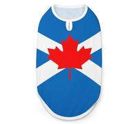 Flag of Scottish Canadians Dog Clothes Fashionable Sleeveless Pet Vest Puppy Breathable Shirts for Small Medium Dogs Cat 2XL