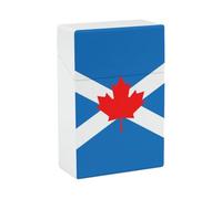 Flag of Scottish Canadians Plastic Cigarette Cases Portable Smoking Storage Box Lightweight Cigarettes Holder for Men Women