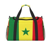 Flag of Senegal Print Everyday Use Travel Duffle Bag Large Capacity Travel Bag Stylish Functional Bag, Black, One Size
