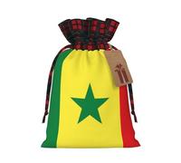 Flag of Senegal Two Color Drawstring Gift Bag S Beautiful Convenient Suitable For Christmas Birthdays