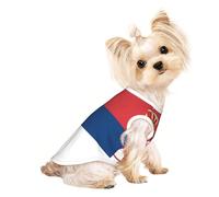 Flag of Serbia Print Dog Lightweight Shirt,Summer Cool Breathable Dog t Shirts,Pet Sleeveless Stretchy Clothes