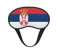 Flag of Serbia Print Soft Comfortable Eye Mask for Sleeping Light Blocking Nap Travel Camping Night Rest