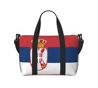 Flag of Serbia Print Travel Duffel Bags Weekender for Women,Lightweight Carry On Bag,Personal Item Bag