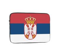Flag of Serbia Printed 12 inch Laptop Bag - Shockproof Portable Laptop Inner Pocket for Business, Travel, School, Office