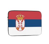 Flag of Serbia Printed Laptop Cover Portable Protective Case Suitable for Business Trips and Documents 12 inch