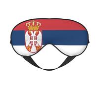Flag of Serbia Prints Double-Sided Eye Mask Adjustable Design Light-Blocking and Breathable Suitable for Rest and Travel.