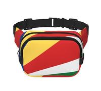 Flag of Seychelles Printed Fashion Crossbody Bag, Hiking Waist Bag, Square Double Layer Travel and Fitness Shoulder Bag