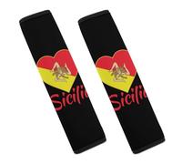 Flag of Sicilian Funny Car Seat Belt Pads Soft Shoulder Seatbelt Pads Protector Car Interior Accessories