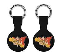 Flag of Sicilian Stylish Holder Cases Compatible with AirTag Silicone GPS Trackers Cover Keychain
