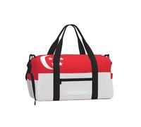 Flag of Singapore Sports Duffel Bag-Weekender with Shoe Compartment