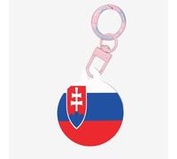 Flag of Slovakia Dog Tags Round Pet Tag,Acrylic Pet ID Tags Durable and Stylish,Perfect for Small to Large Pets