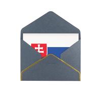 Flag Of Slovakia Greetings Romantic Card With Envelopes, Send To A Close Friend,Phnom Penh Pearl Paper Greeting Card