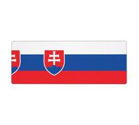 Flag of Slovakia Long and Large Rubber Mouse pad for Office Computers 12x31.5in