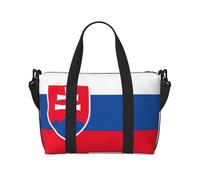 Flag of Slovakia Print Hand Travel Bag with Zipper Weekender Overnight Bag for Women Men Carry On