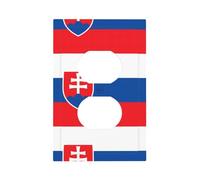 Flag of Slovakia Printed Decorative Switch Covers-Durable Single and Double Socket Plates for Light SwitchesStyle S