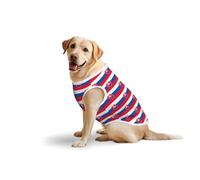Flag Of Slovakia Soft Cotton T-Shirt Vest For Large Dogs, Print Pet Clothes Breathable Pet Pullover Tee Sleeveless Sweatshirt (3xl-5xl)