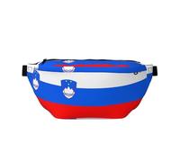 Flag of Slovenia Crossbody Waist Bag with Multiple Pockets, Easy To carry, Suitable for Sports, Travel and Daily Use.