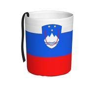 Flag of Slovenia Print Car Trash Can/Car Garbage Bin Collapsible Pop Up Trash Bag,for Vehicle Home Office