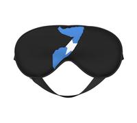 Flag of Somalia Map 2 Flag of Somalia Map Sleep Masks Adjustable Strap Soft Eye Mask for Women Men Travel Work Home