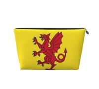 Flag of Somerset County Leather Travel Makeup Bag-Waterproof Cosmetic Pouch