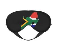 Flag of South Africa Map 1 Flag of South Africa Map Sleep Masks Adjustable Strap Soft Eye Mask for Women Men Travel Work Home