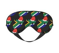 Flag of South Africa Map 2 Flag of South Africa Map Sleep Masks Adjustable Strap Soft Eye Mask for Women Men Travel Work Home