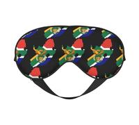 Flag of South Africa Map 4 Flag of South Africa Map Sleep Masks Adjustable Strap Soft Eye Mask for Women Men Travel Work Home